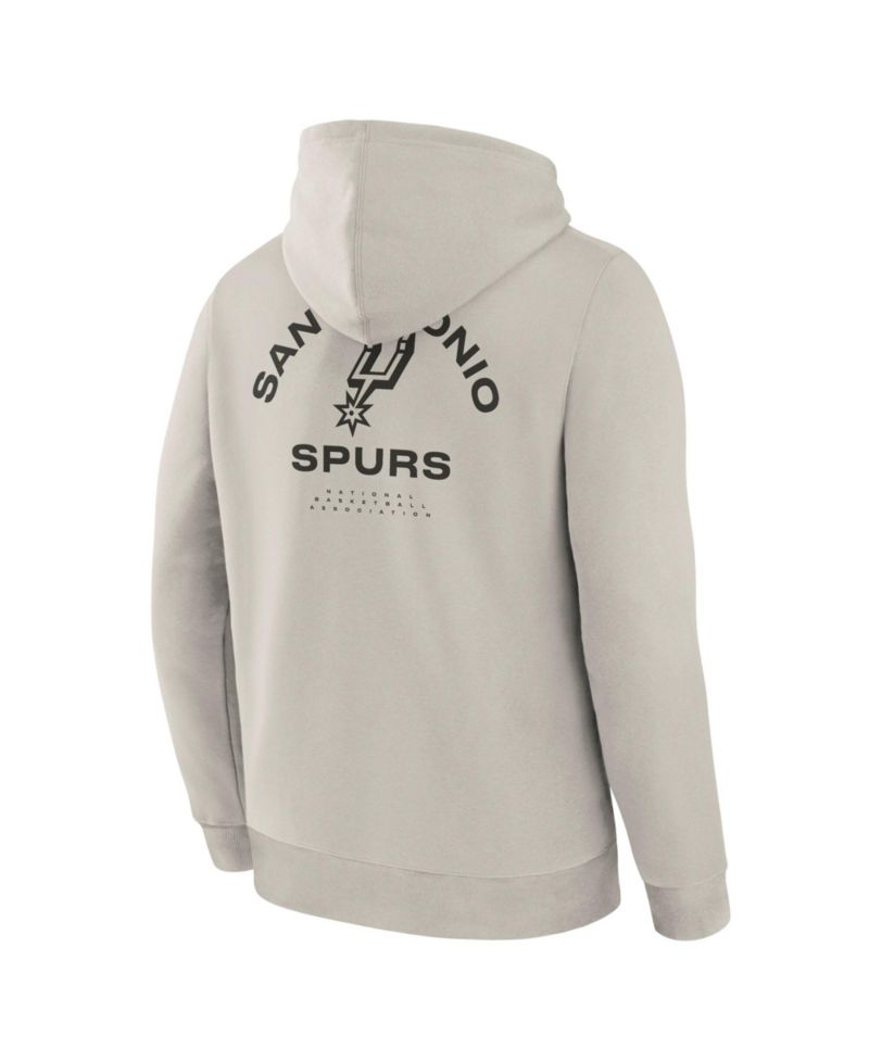 Men's Off White San Antonio Spurs Crossover Collection Blocked Shot Premium Pullover Hoodie