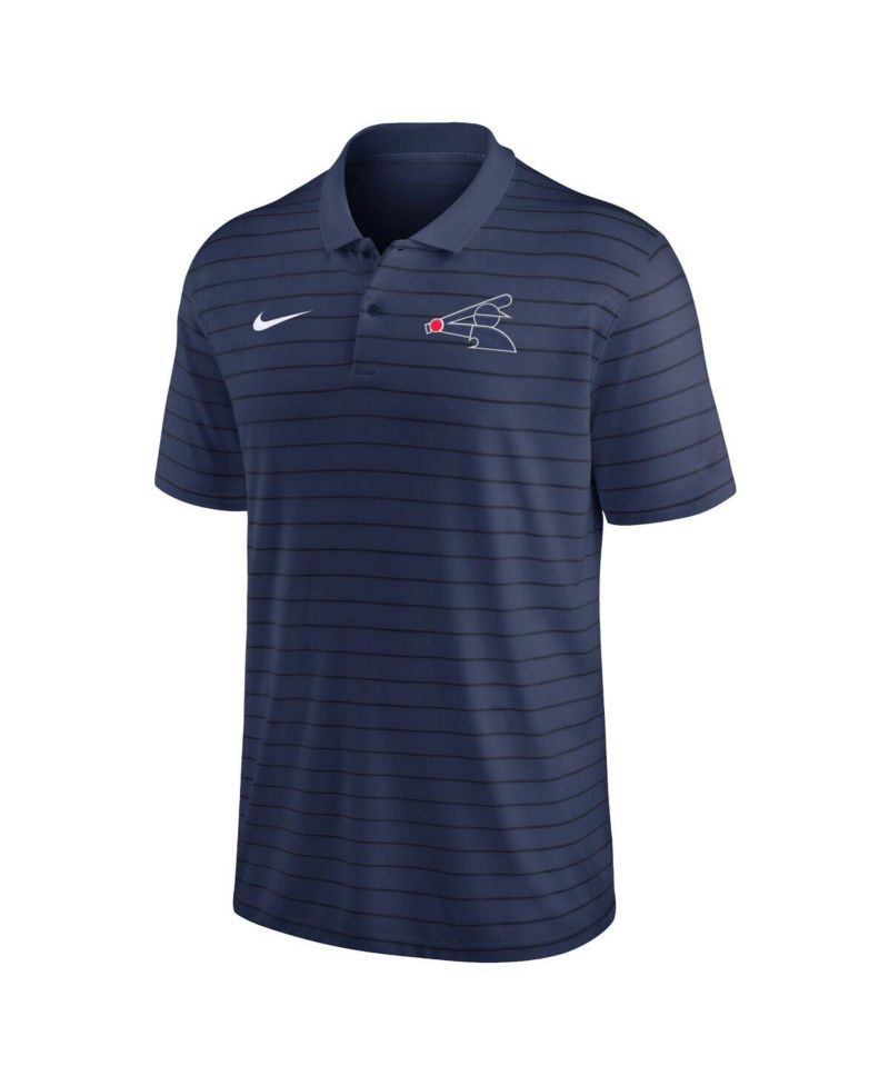 Men's Navy Chicago White Sox Authentic Collection Victory Striped Performance Polo Shirt