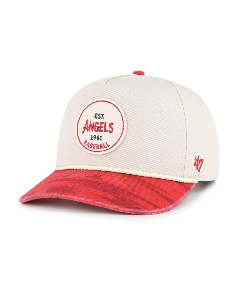 Men's Cream/Red Los Angeles Angels Fiji Rope Hitch Adjustable Hat
