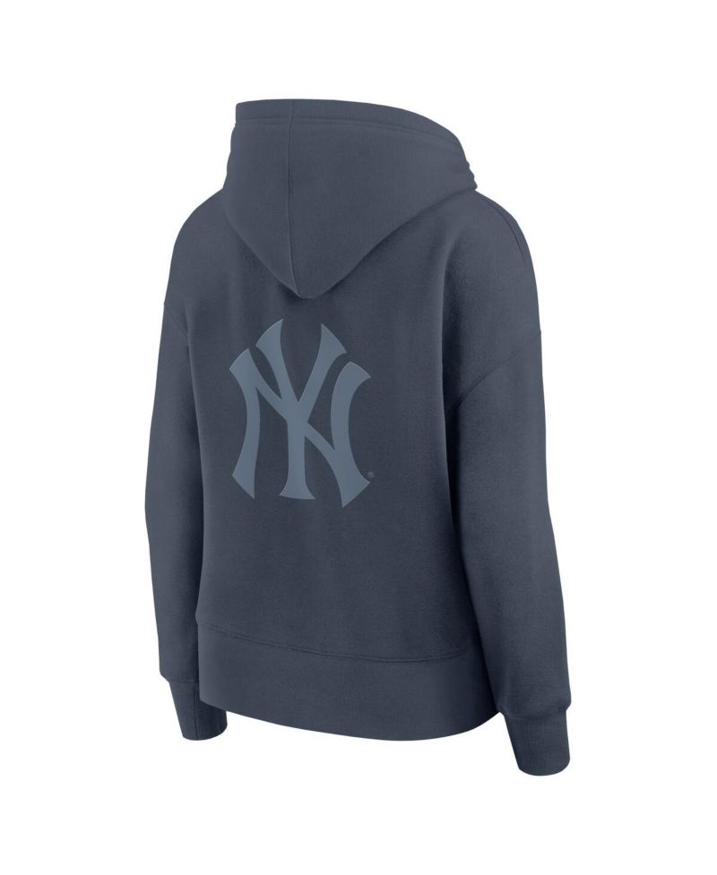 Women's Blue New York Yankees Elements Future Ground Subtle Tonal Pullover Hoodie