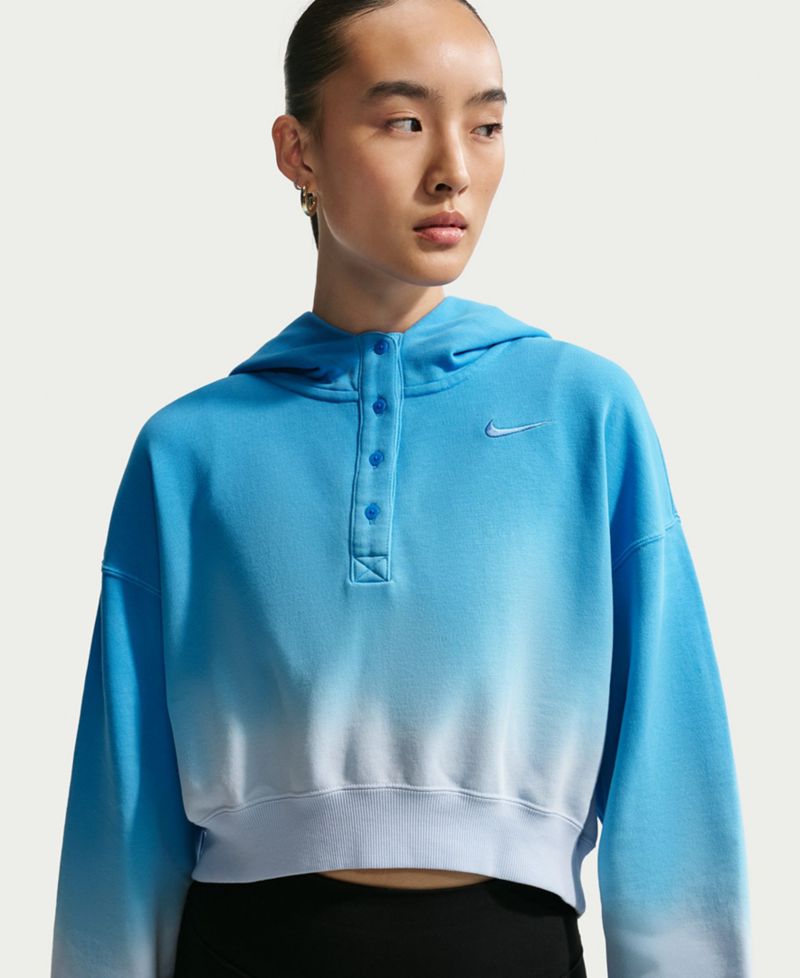 Женская спортивная одежда Phoenix Fleece с капюшоном Henley оверсайз из флиса