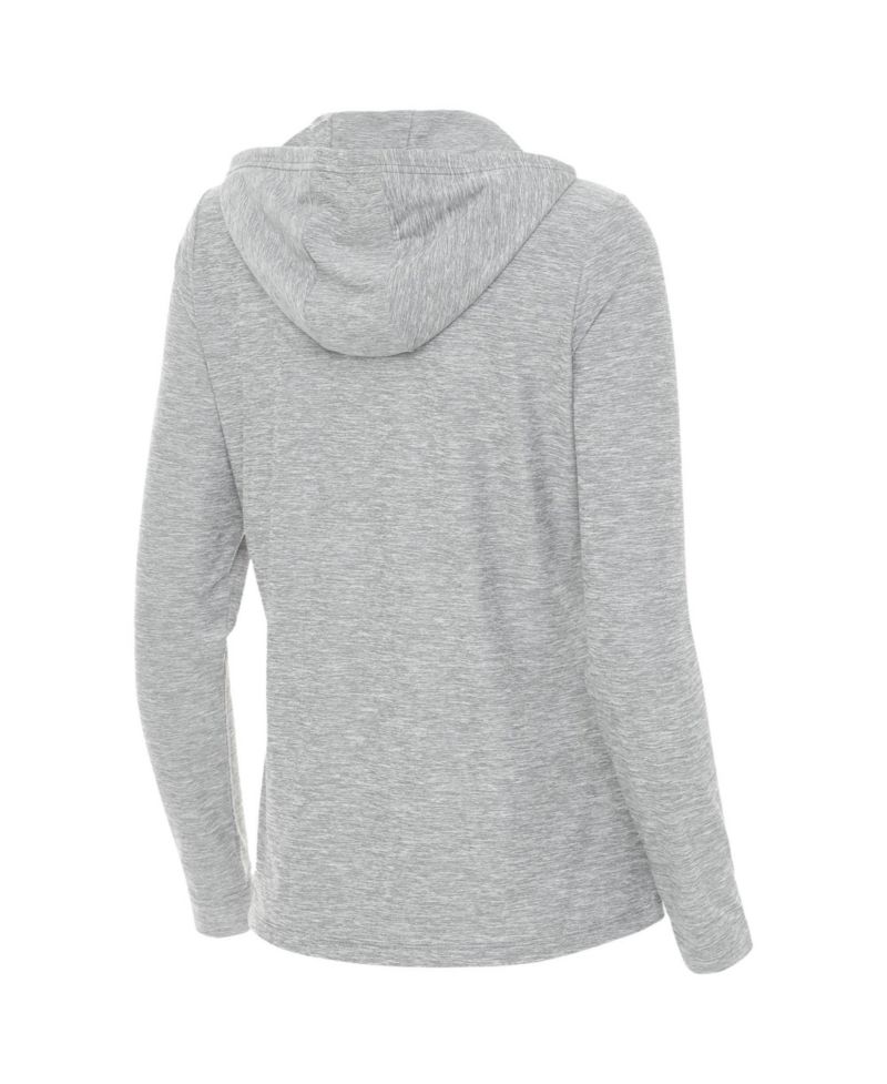 Women's Heather Gray Indiana Fever Daybreak Quarter-Zip Hoodie