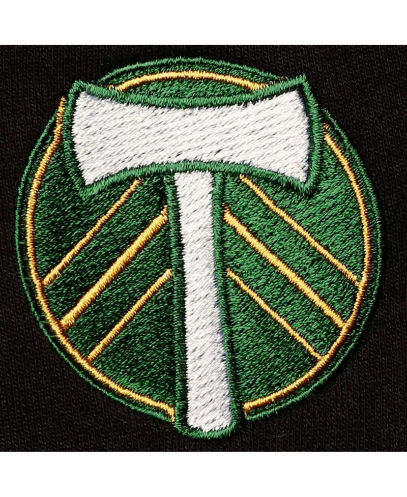 Women's Black, White Portland Timbers Harbor Raglan Half-Zip Jacket