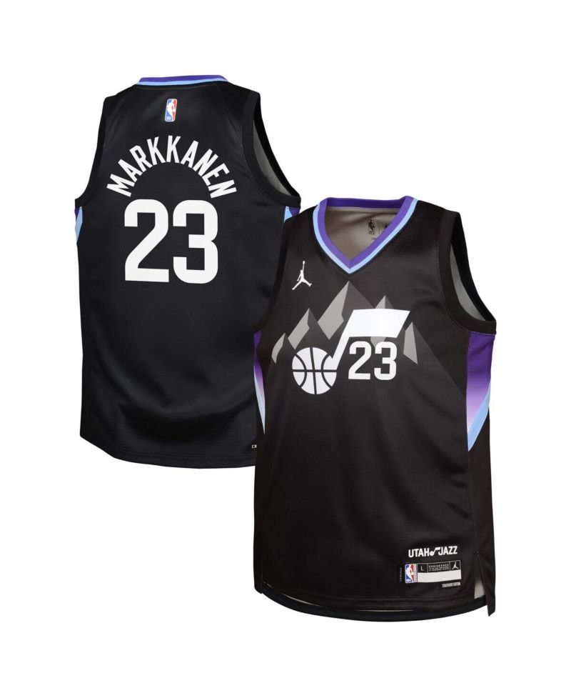 Big Boys and Girls Lauri Markkanen Black Utah Jazz Swingman Jersey - Statement Edition