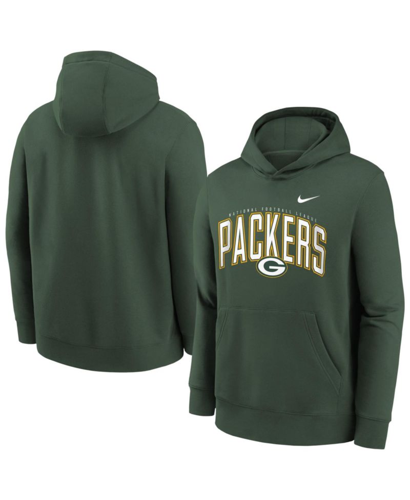 Big Boys and Girls Green Bay Packers Logo Arch Fleece Hoodie