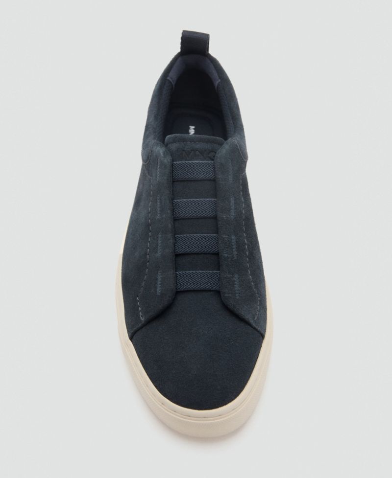 Men's Vibram Sole Suede Leather Slip-On Sneakers