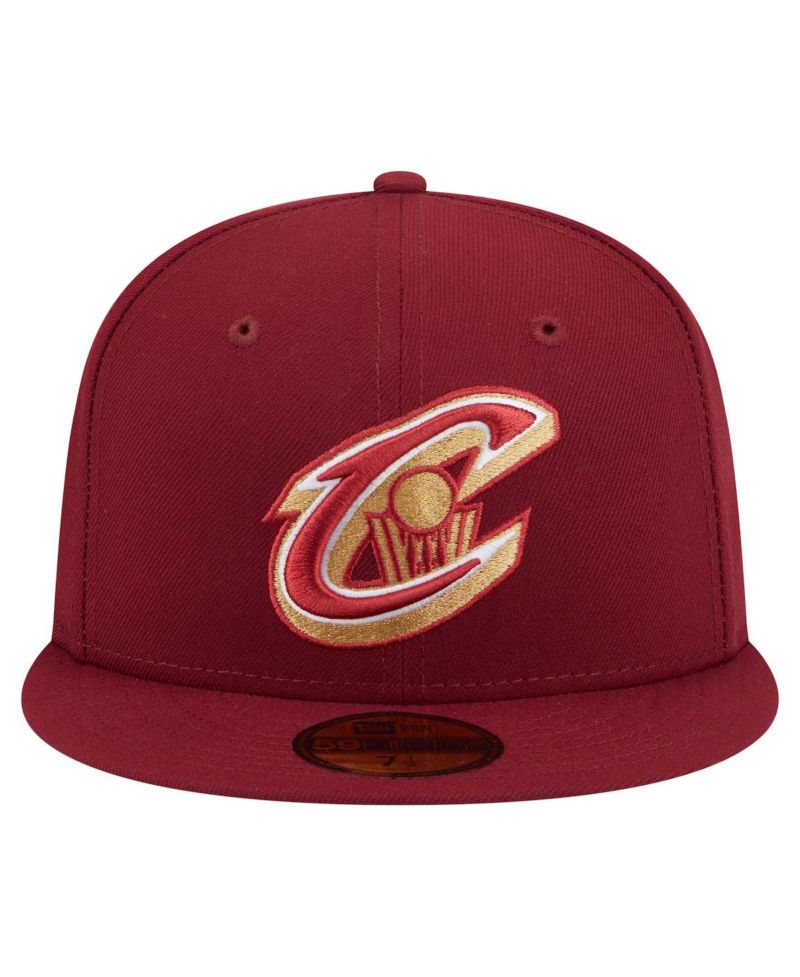 Men's Wine Cleveland Cavaliers Deceptor 59FIFTY Fitted Hat