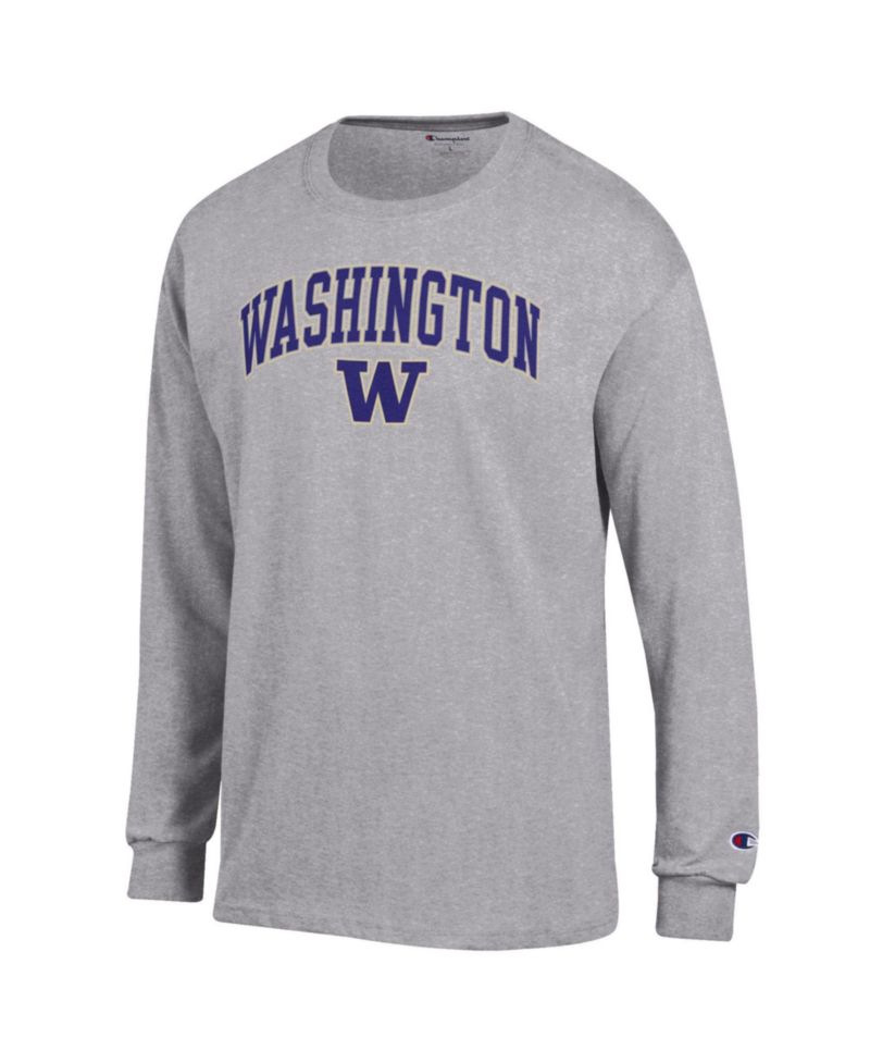 Men's Purple Washington Huskies Arch Over Logo Long Sleeve T-Shirt