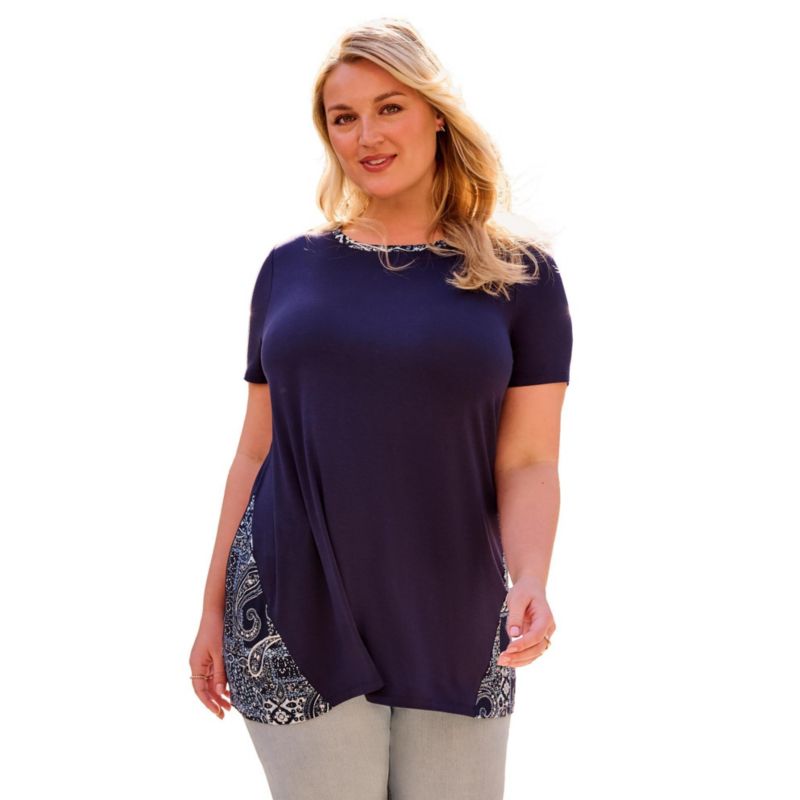 Women's Plus Size Scoop Neck Tunic