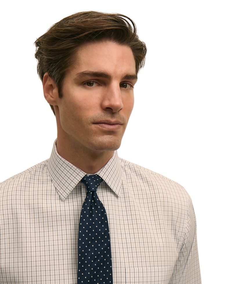 Men's Spread Collar Dress Shirt