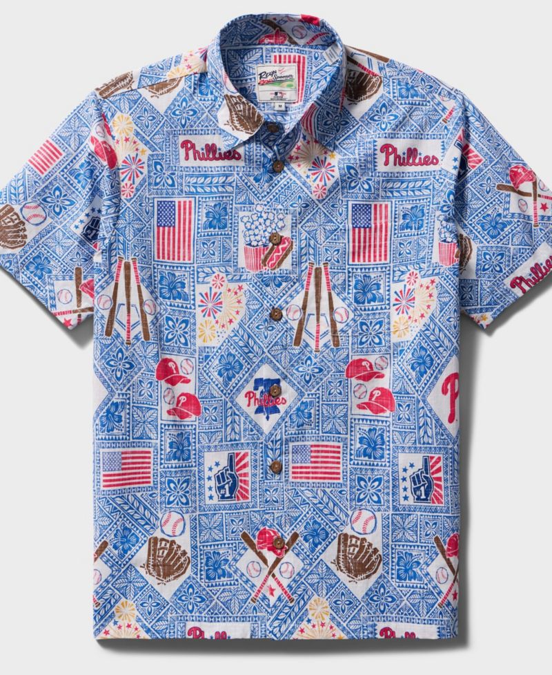 Men's Blue Philadelphia Phillies Americana Button-Up Shirt