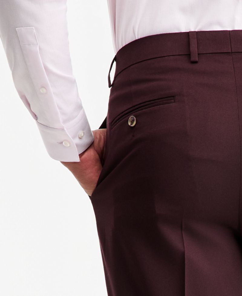 Men's Classic-Fit Burgundy Suit Separate Pants