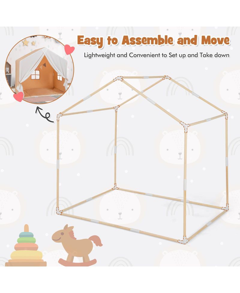 Indoor-Outdoor Play Tent with Washable Mat, 3-Piece Set