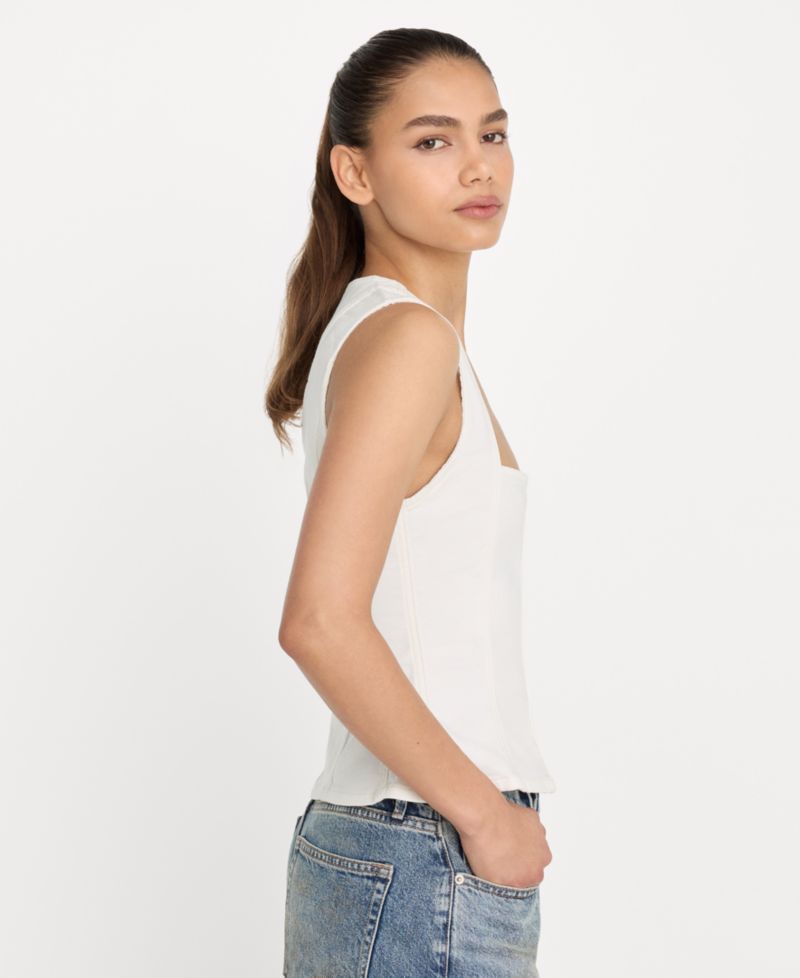 Women's Button-Front Peplum Top