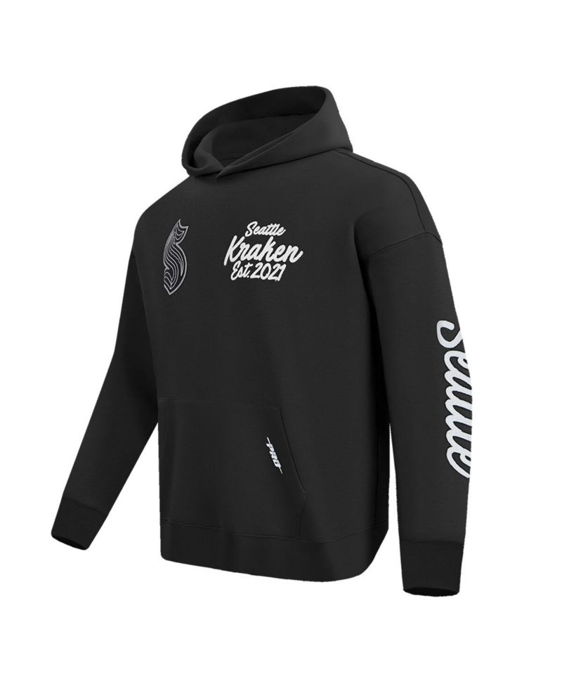 Men's Black Seattle Kraken Paint the City Pullover Hoodie