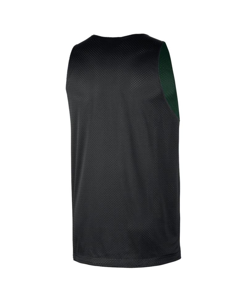 Men's Hunter Green/Black Milwaukee Bucks Courtside Reversible Mesh Practice Jersey