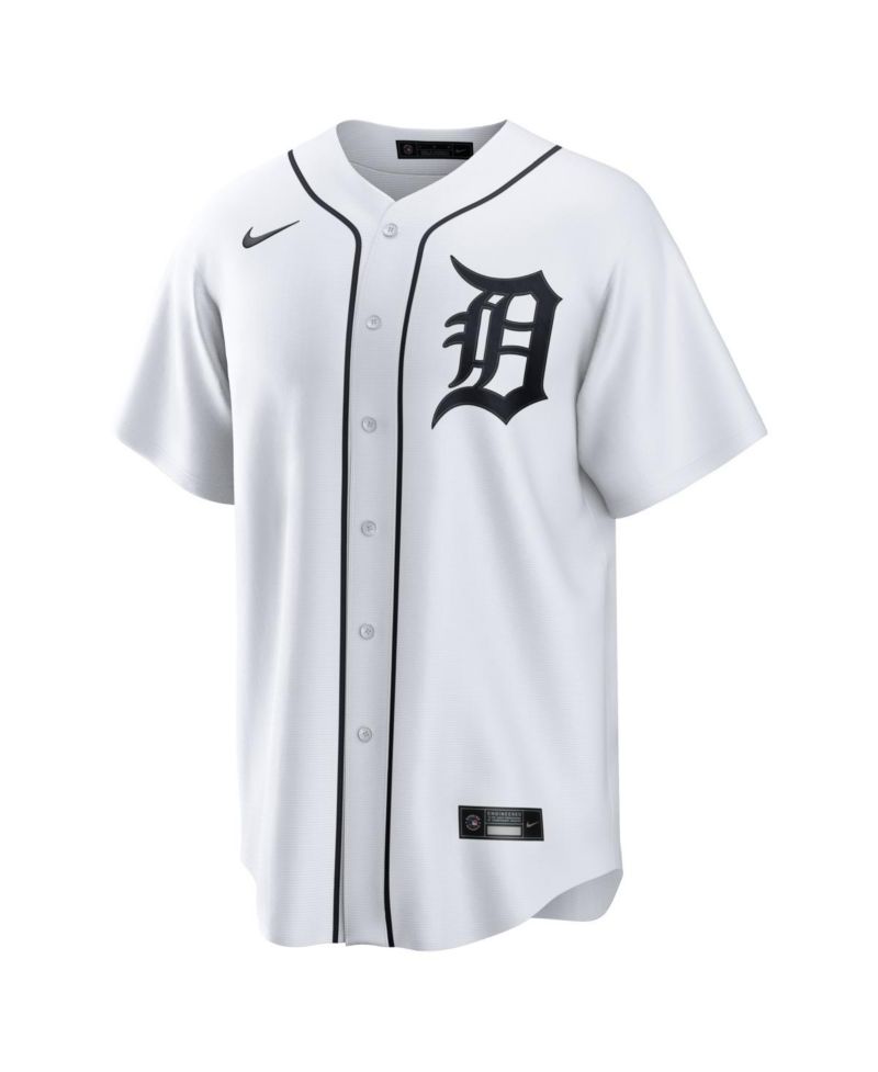 Men's White Detroit Tigers Home Replica Jersey
