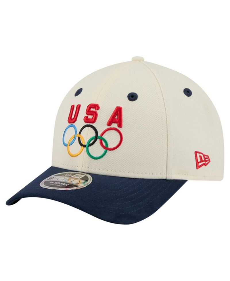 Men's Cream/Navy Team USA 9FORTY M-Crown Adjustable Hat