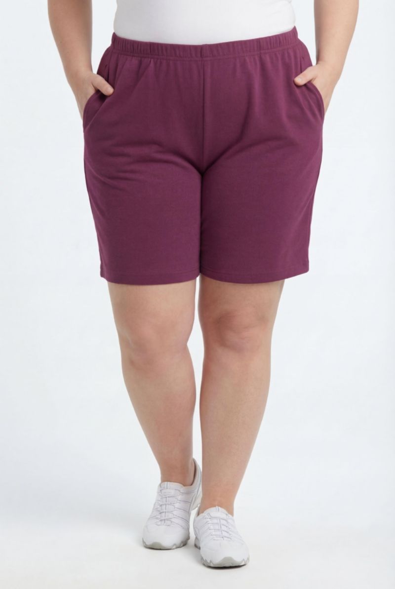 Women's Within 7-Day Straight-Leg Elastic-Waist Stretchy Knit Short