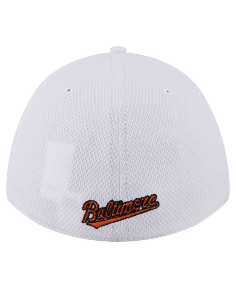 Men's White Baltimore Orioles Cut n Sew 39THIRTY Flex Hat