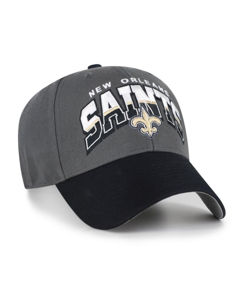 Men's '47 Charcoal New Orleans Saints Split Block MVP Adjustable Hat