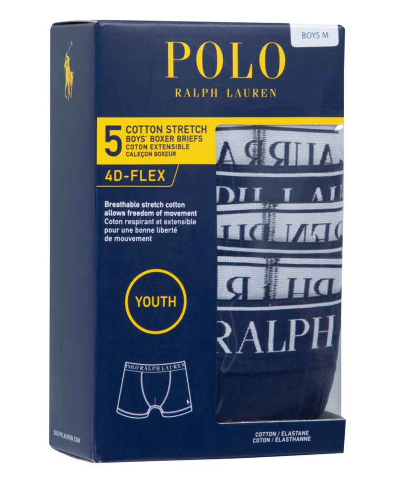 Boys' 8-20 Stretch Boxer Briefs, 5-Pack