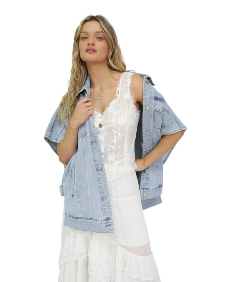 Women's Future Lover Lace Button Up Blouse
