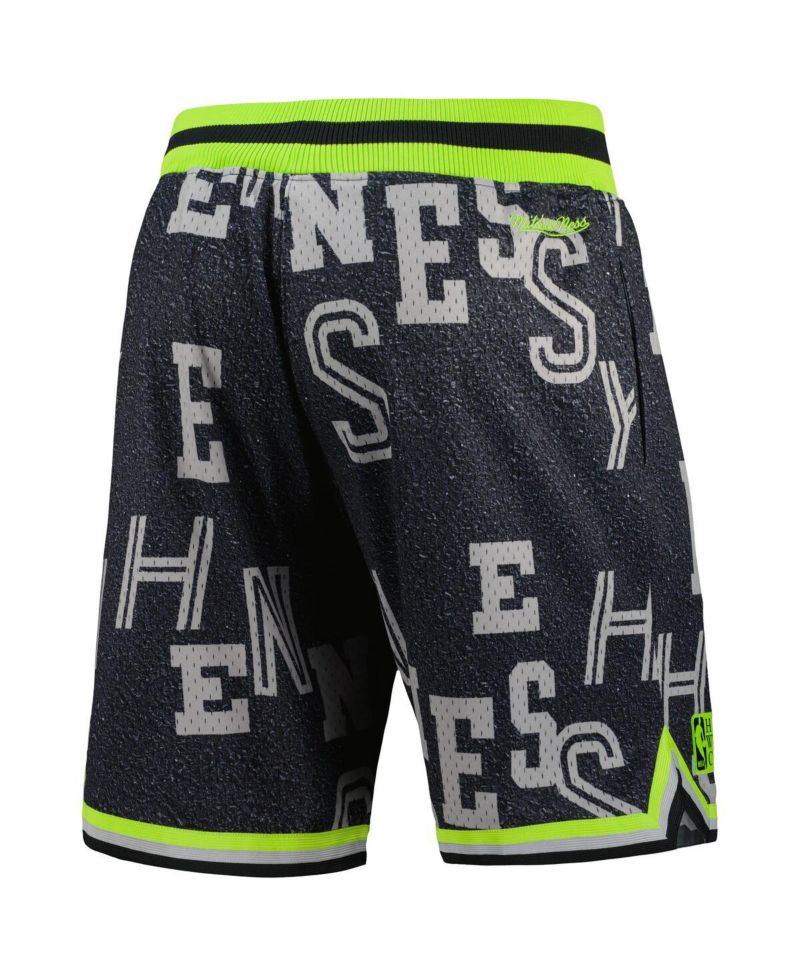Men's Black NBA x Hennessy Neon Concrete Game Day Shorts