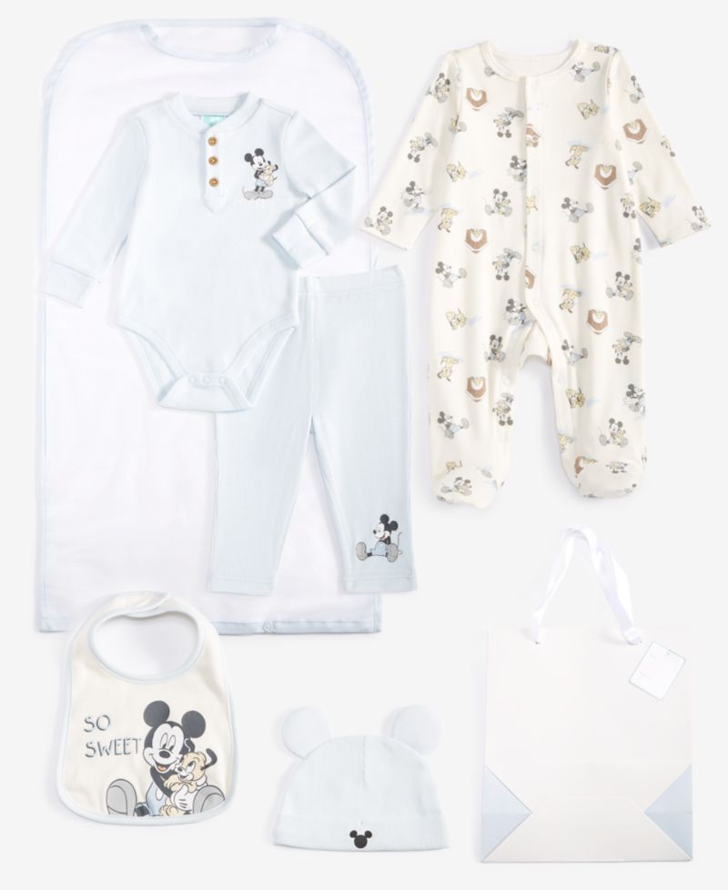 Baby Boys 7-Pc. Mickey Mouse Sleep-N-Play Gift Set
