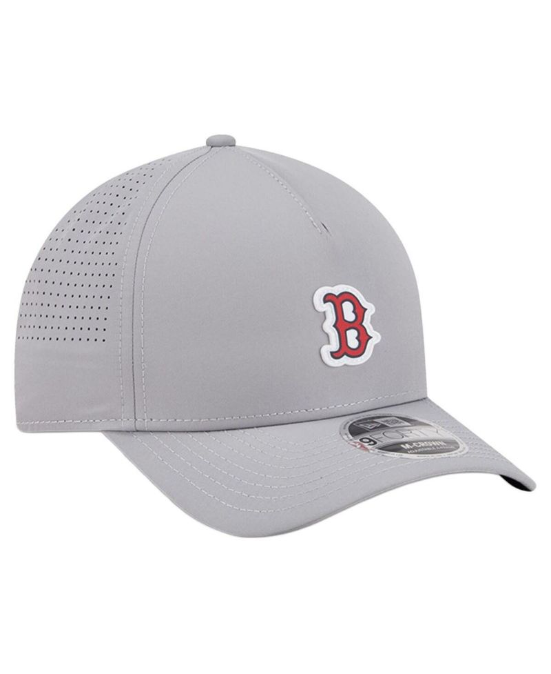 Men's Gray Boston Red Sox Micro Logo 9FORTY M-Crown A-Frame Adjustable Hat
