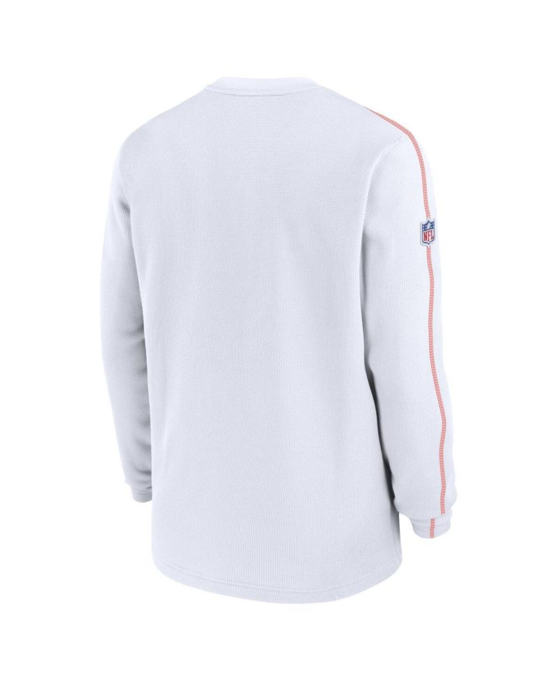 Men's White Cleveland Browns Alternate Logo Coach Long Sleeve T-Shirt