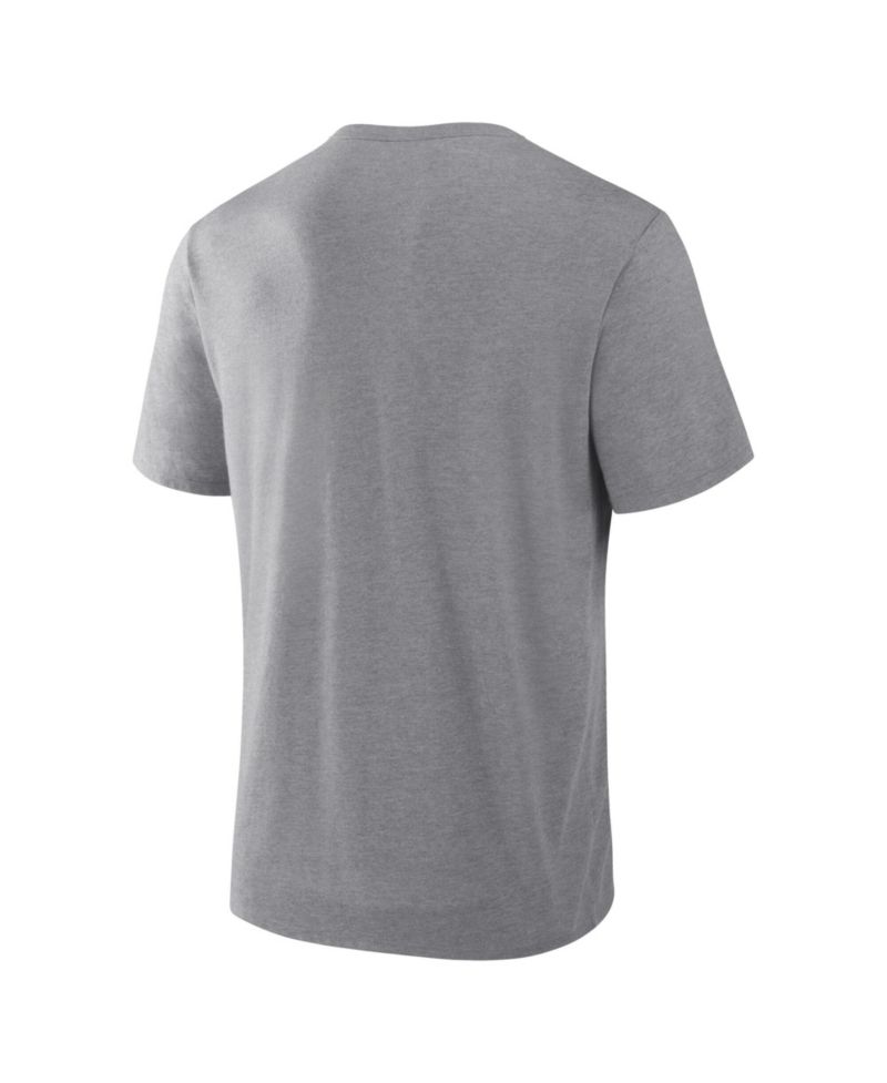 Men's Heather Gray Green Bay Packers Heritage Tribute Tri-Blend T-Shirt