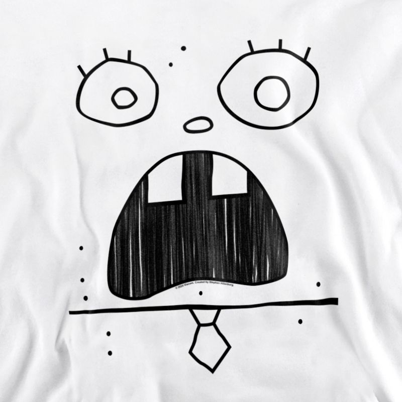 Men's Doogle Face Long-Sleeve Graphic Crewneck Sweatshirt