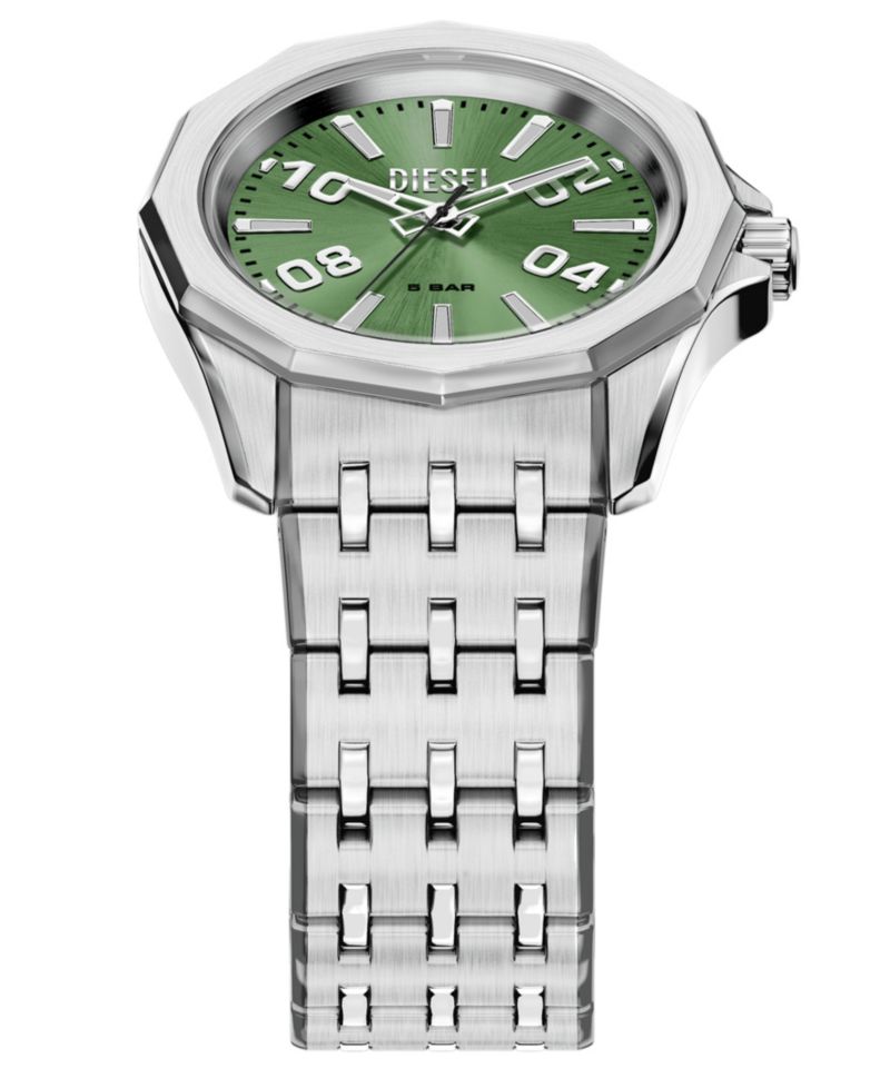Men's Stinger Quartz Silver Stainless Steel Watch 44mm