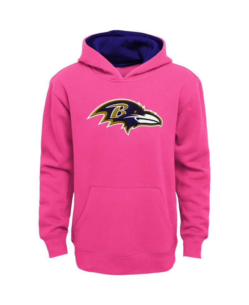 Big Boys and Girls Pink Baltimore Ravens Prime Hoodie
