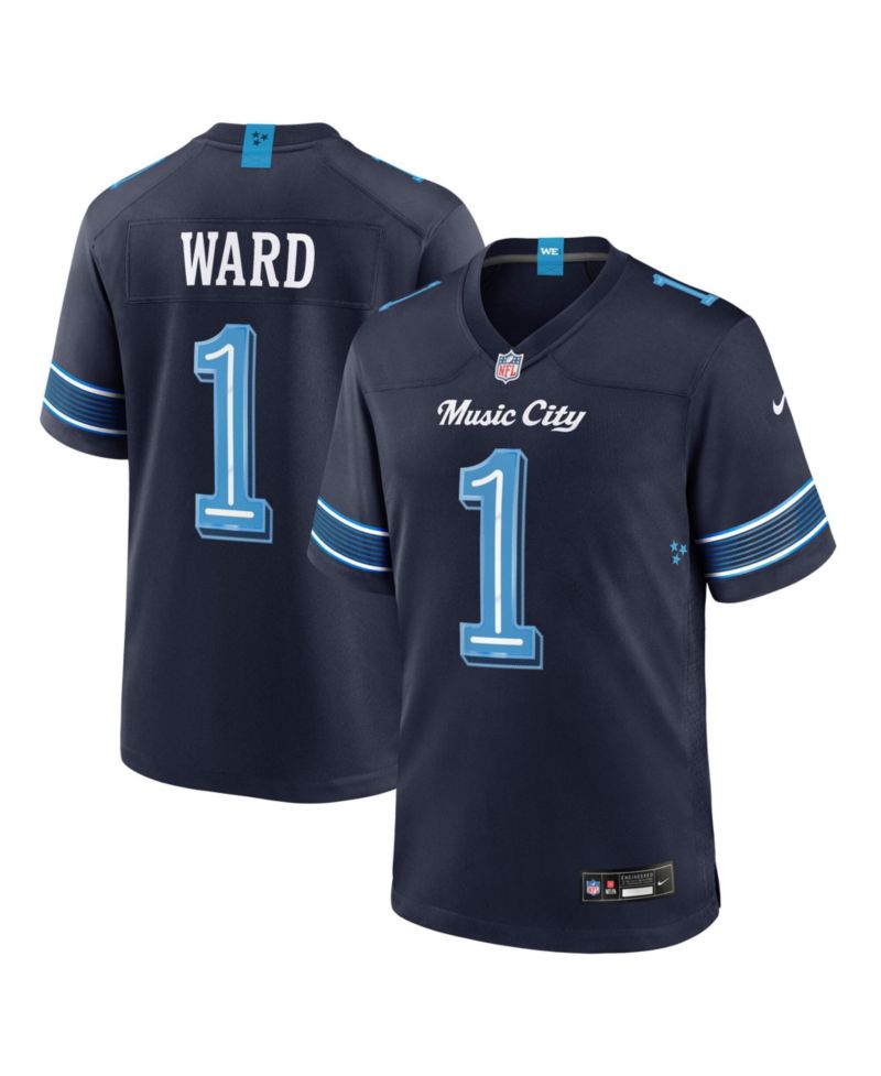 Men's Cameron Ward Navy Tennessee Titans 2026 Rivalries Collection Game Jersey