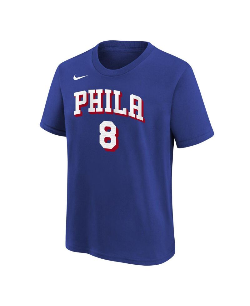Big Boys and Girls Paul George Royal Philadelphia 76ers Icon Name & Number T-Shirt