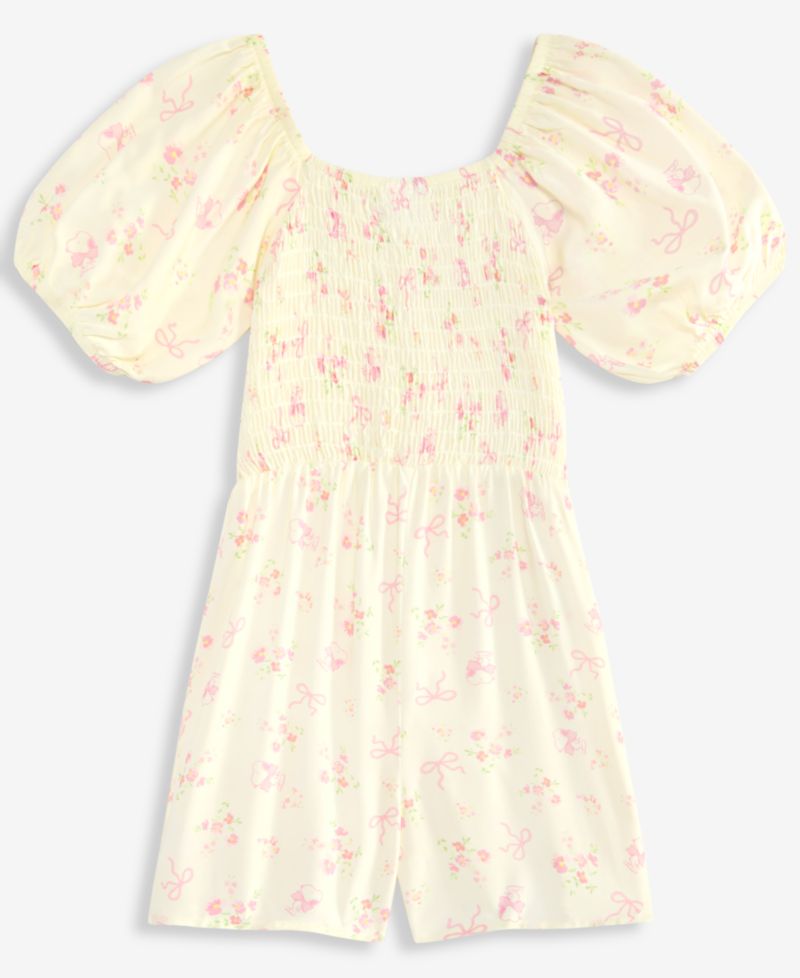 Girls' S-XL Peanuts Snoopy Ditsy Smocked Skort Dress