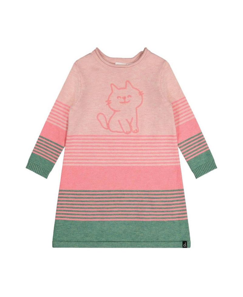 Little and Big Girl 6-8 Knitted Stripe Dress