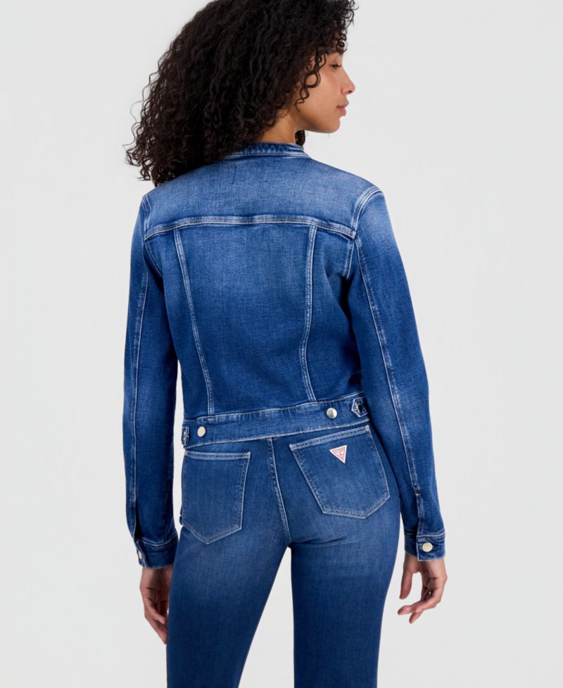 Women's Ivy Chain-Trim Denim Jacket