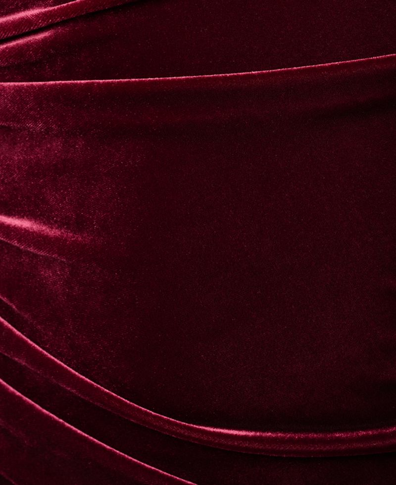 Women's Long-Sleeve Velvet Dress