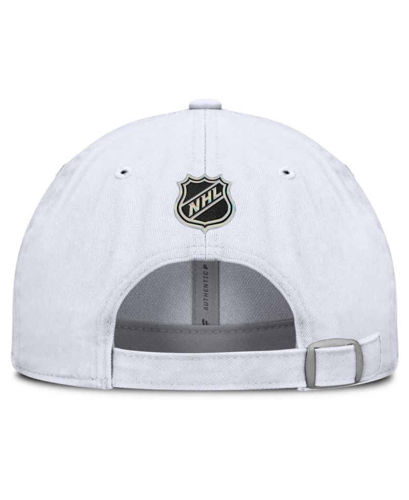 Men's Fanatics White Utah Mammoth Authentic Pro Hockey Fights Cancer Adjustable Hat