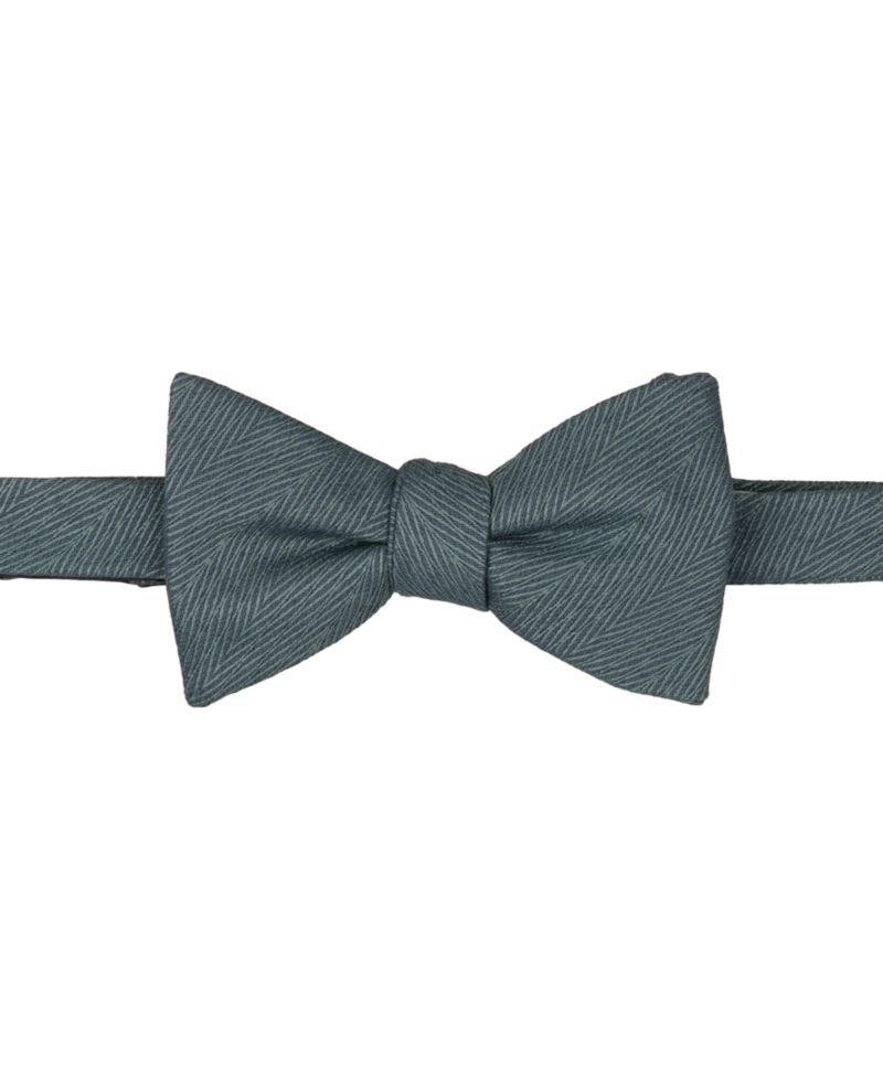Men's Atlas Chevron Solid Pre-Tied Bow Tie and Pocket Square, 2-Piece Set