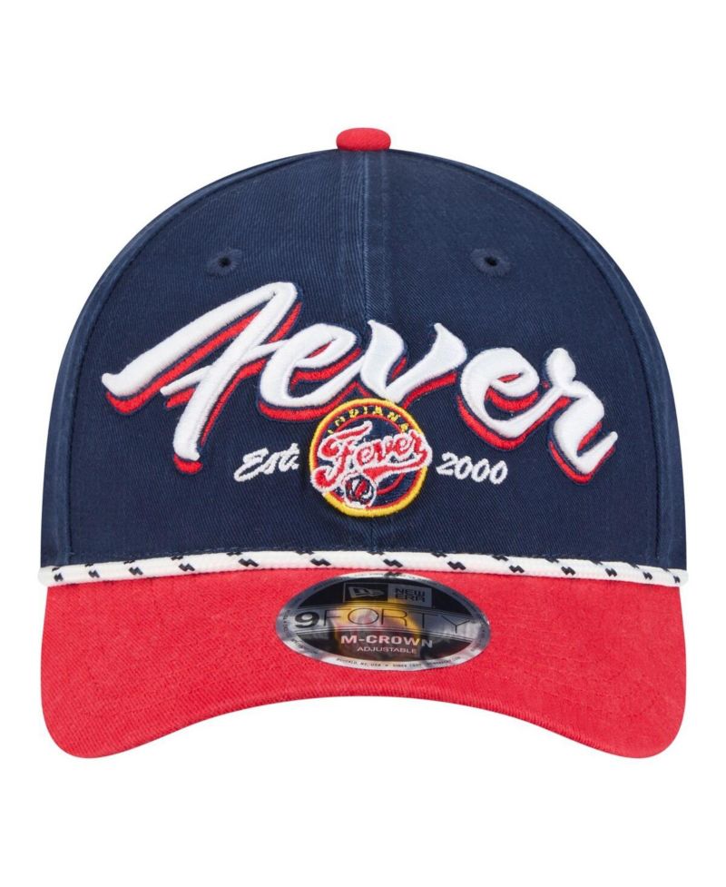 Men's and Women's Navy/Red Indiana Fever Team Loyal Script Two-Tone M-Crown 9FORTY Adjustable Hat