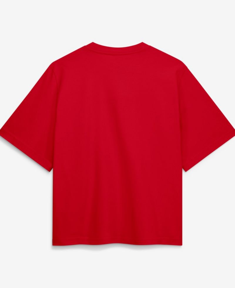 Women's Scarlet Ohio State Buckeyes Arch Logo Boxy T-Shirt