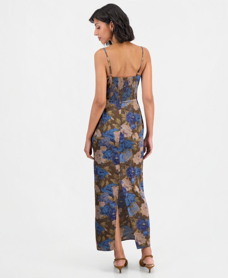 Women's Austin Floral-Print Square-Neck Midi Dress