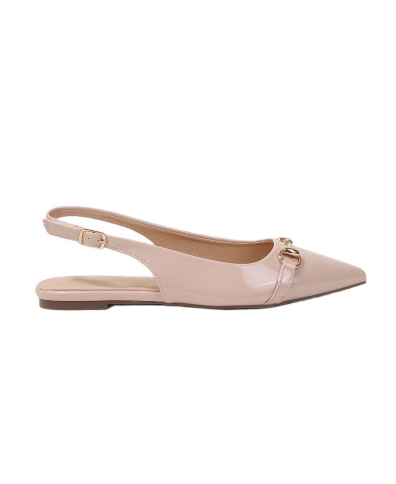 Women's Rio Patent Slingback Flats with Gold-Tone Bit