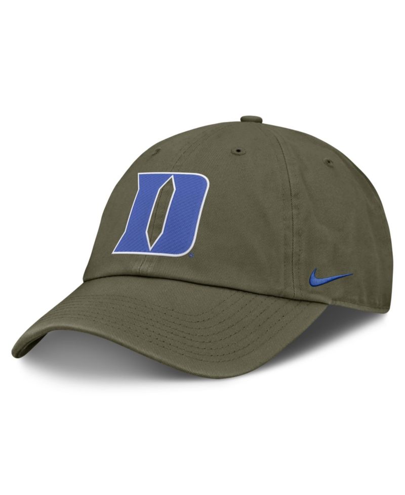 Men's and Women's Olive Duke Blue Devils Primetime Club Adjustable Hat