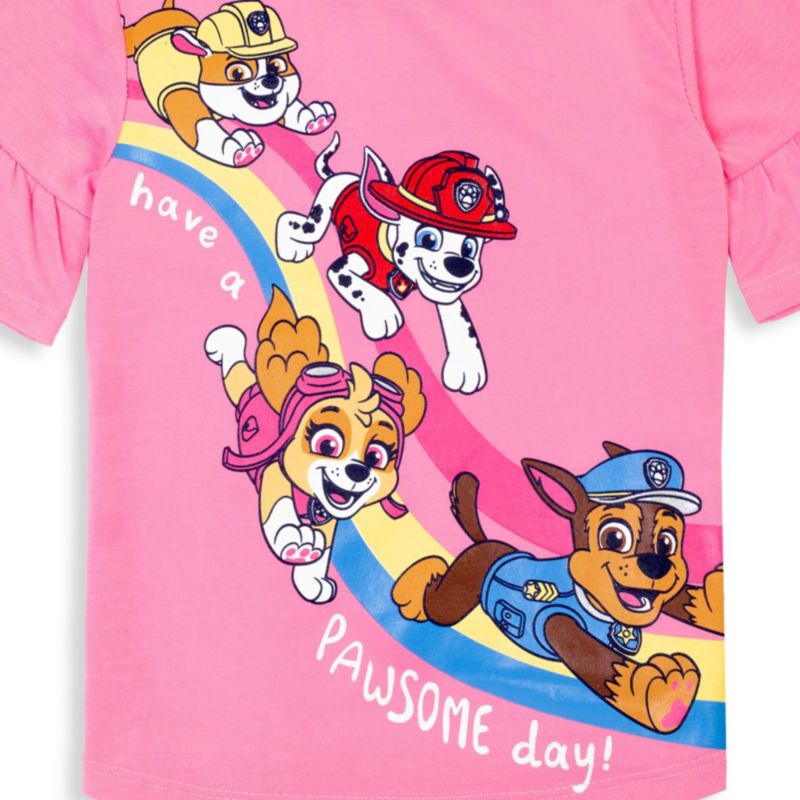 Rubble Marshall Chase Girls T-Shirt and Leggings Outfit Set Toddler |Child