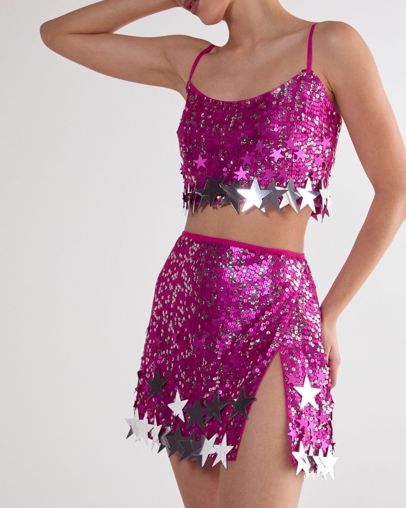 Women's Limited Embellished Star Trim Mini Skirt